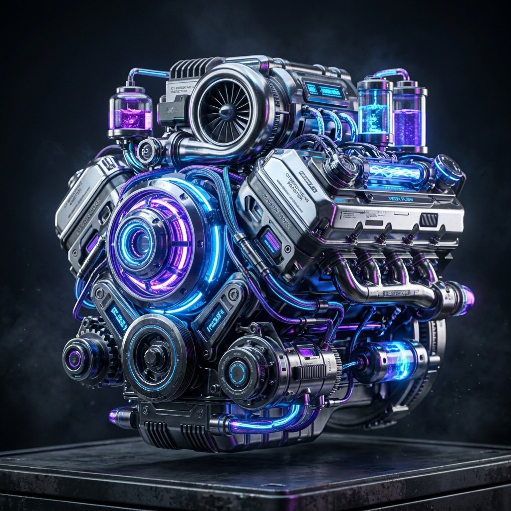 High-impact 3D render preview showcasing mechanical precision, glass reflections, and detailed ambient lighting