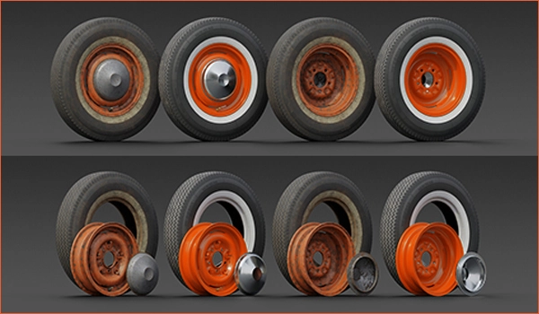 3D car Wheel Modeling