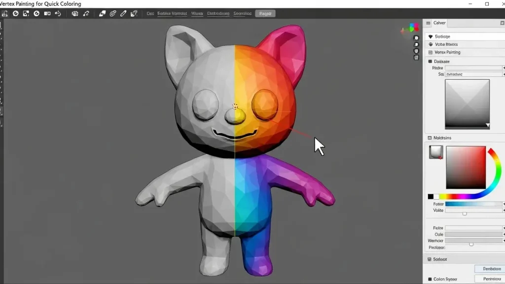 Using Vertex Painting for Quick Coloring