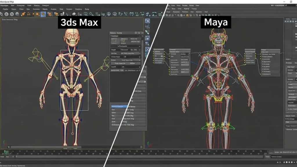 Difference Between 3Ds Max vs Maya 3 Rigging 3Ds Max Vs Maya