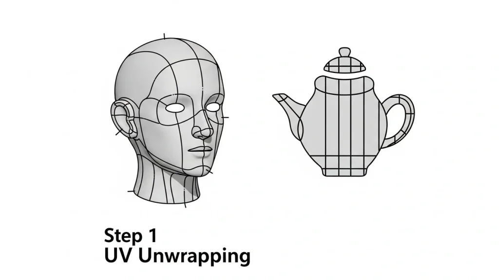 Steps of Texturing for 3D Model