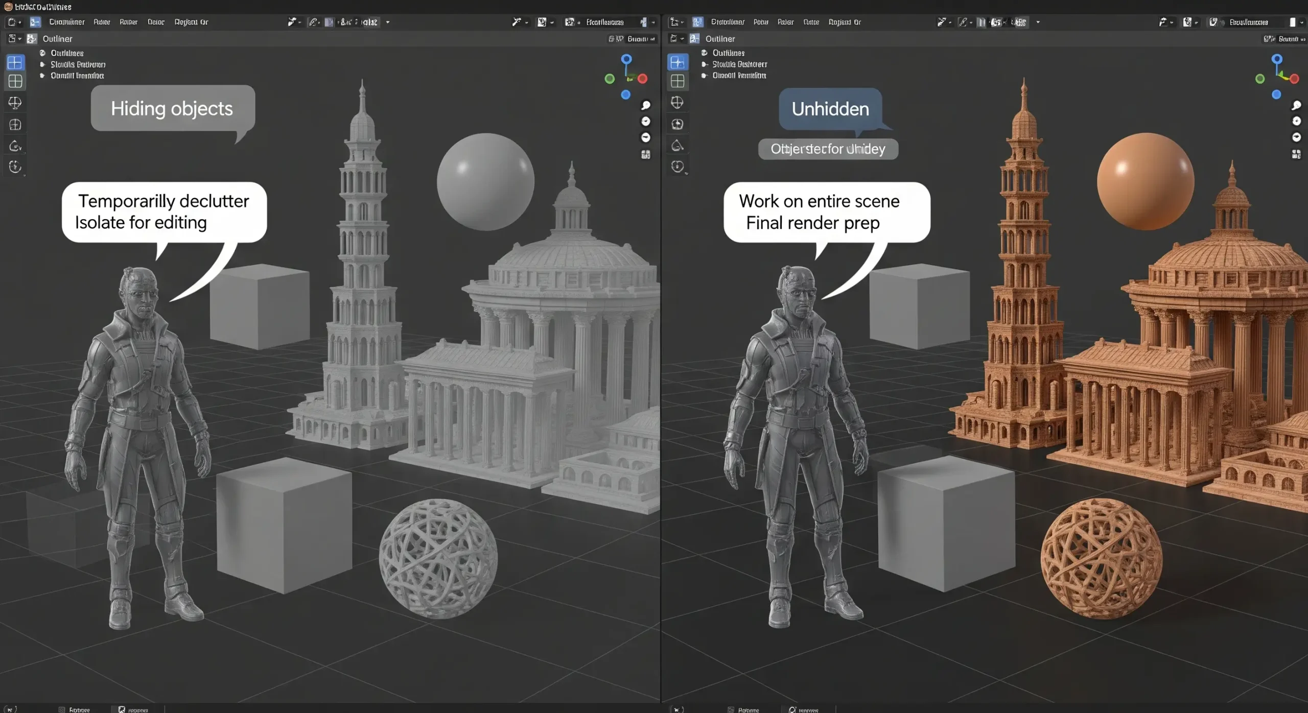 Why you should hide and unhide an object?