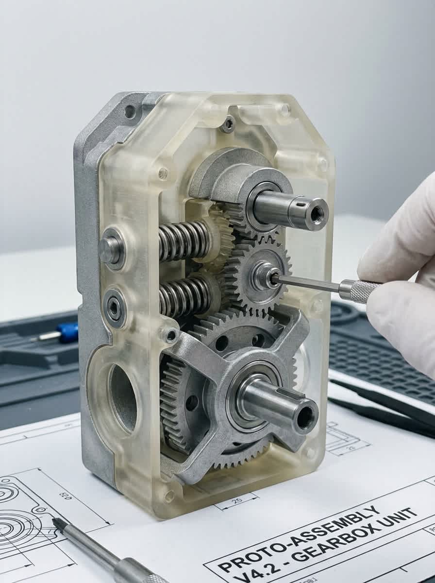 3D prototype assembly with moving parts