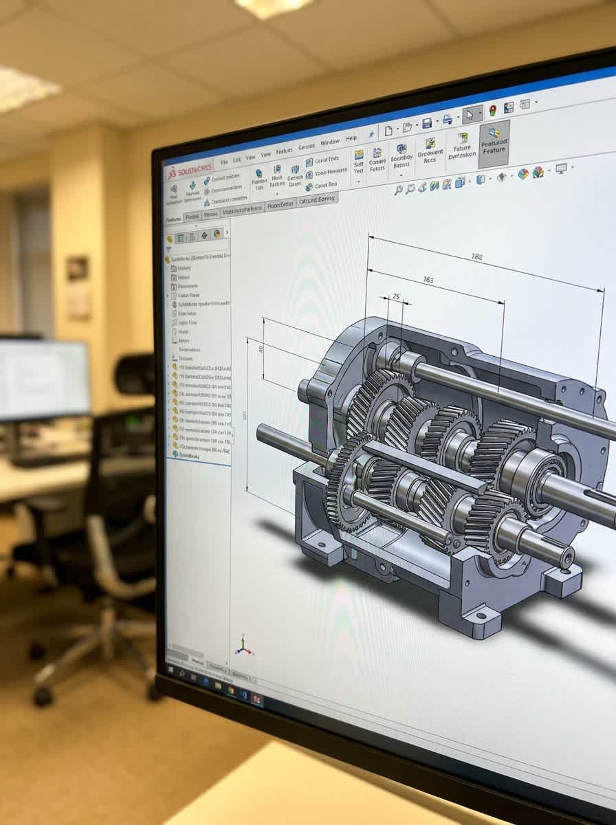 SolidWorks weldment frame with cut list